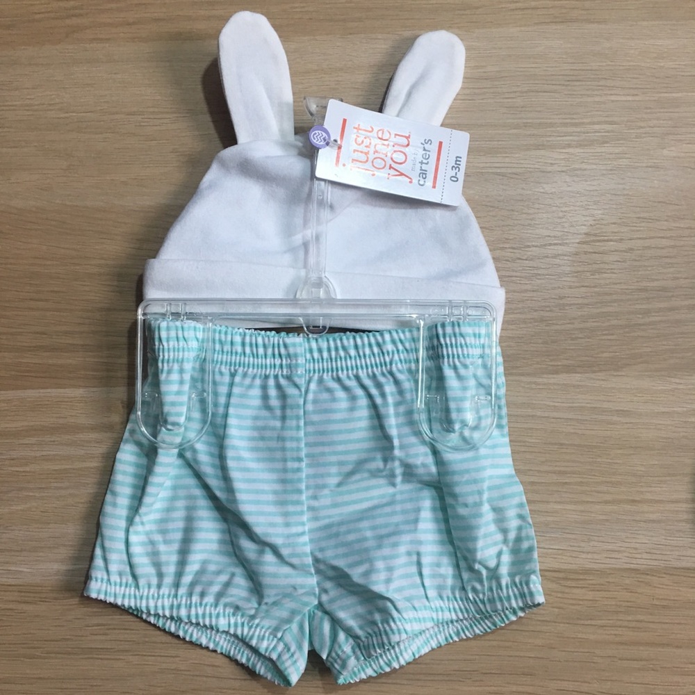 Carters Blue Bunny Diaper Cover Set 3 Months - Picture 3 of 4